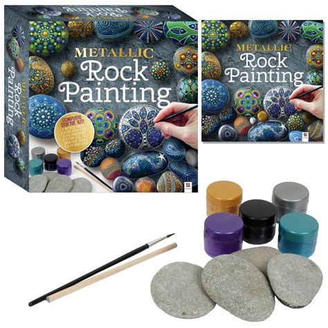 metallic rock painting box